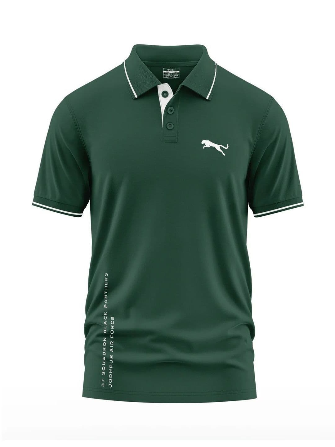 Warrior World Men Brand Logo Polo Collar T-shirt - view 1