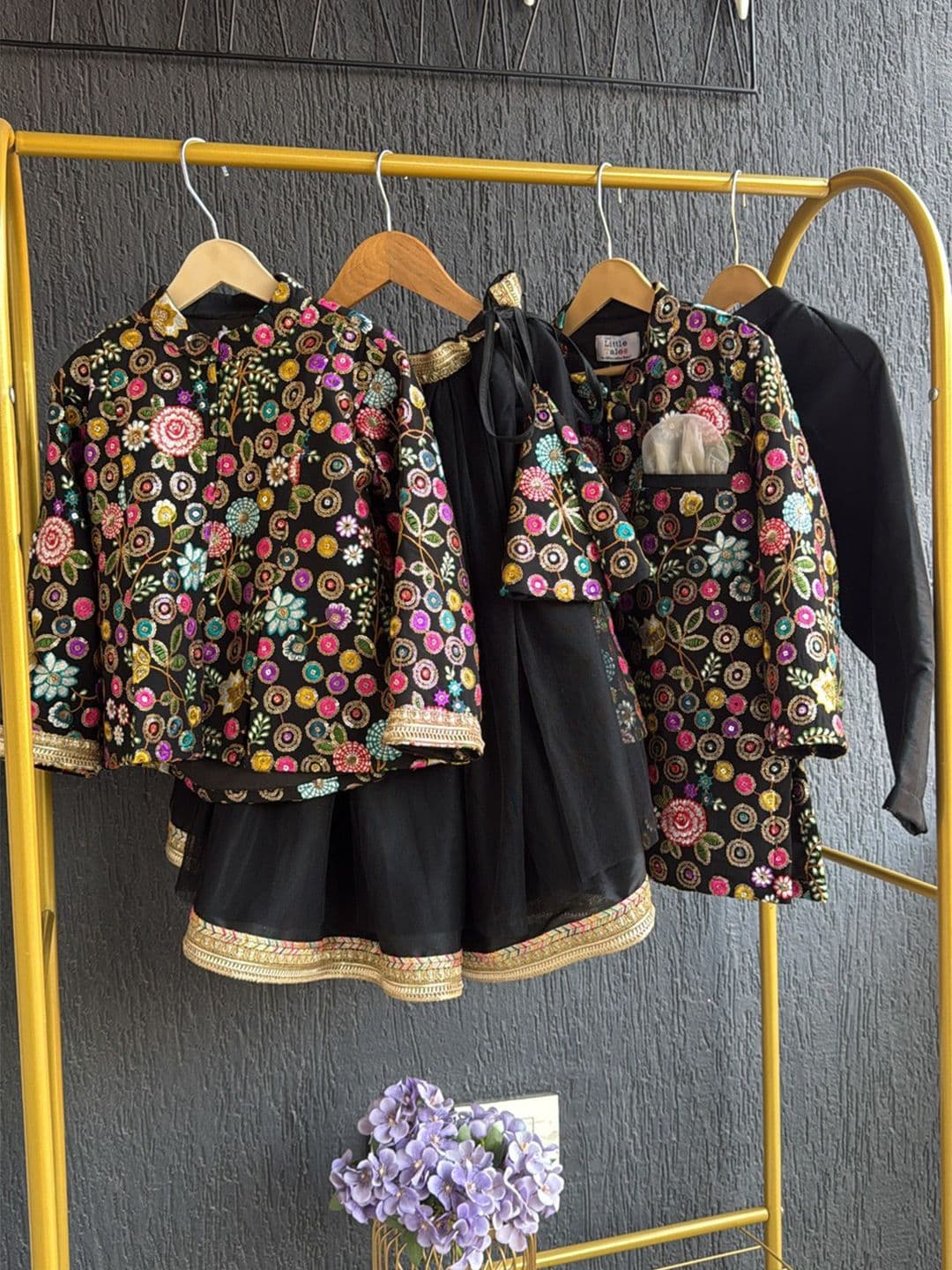 The Little Tales Girls Embroidered Sequinned Ready to Wear Lehenga & Blouse - view 1