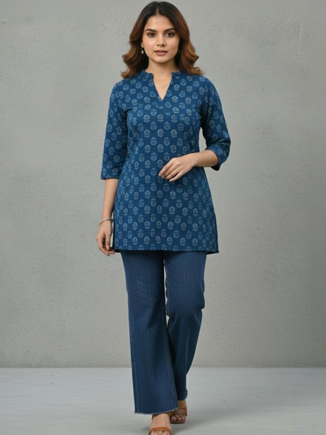 Navibhu Women Ethnic Motifs Printed Workwear Kurta - view 1