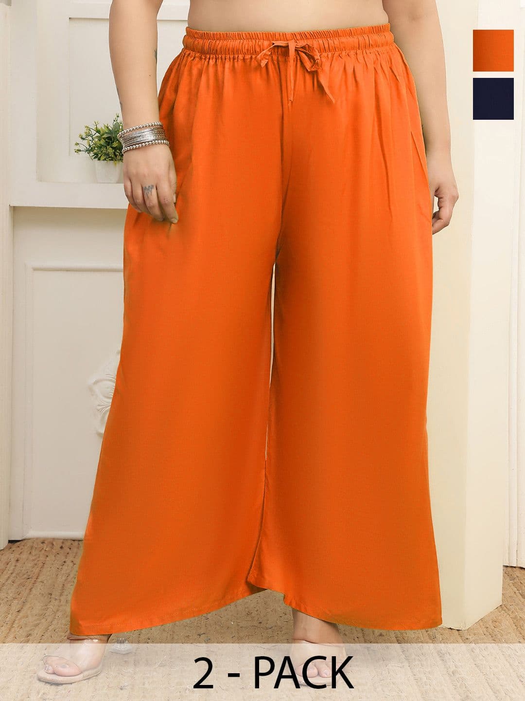 Valles365 by S.C. Women 2 Flared Ethnic Palazzos - view 1