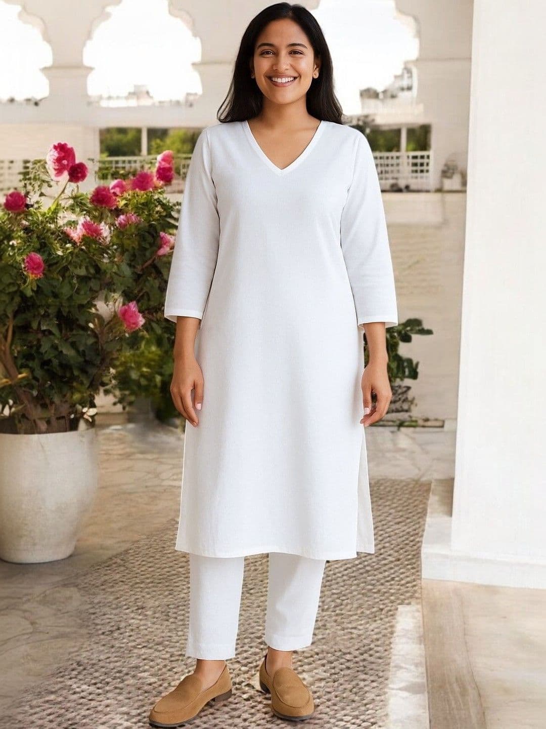 JAIPUR HAND BLOCK Women Regular Pure Cotton Kurta with Trousers - view 1