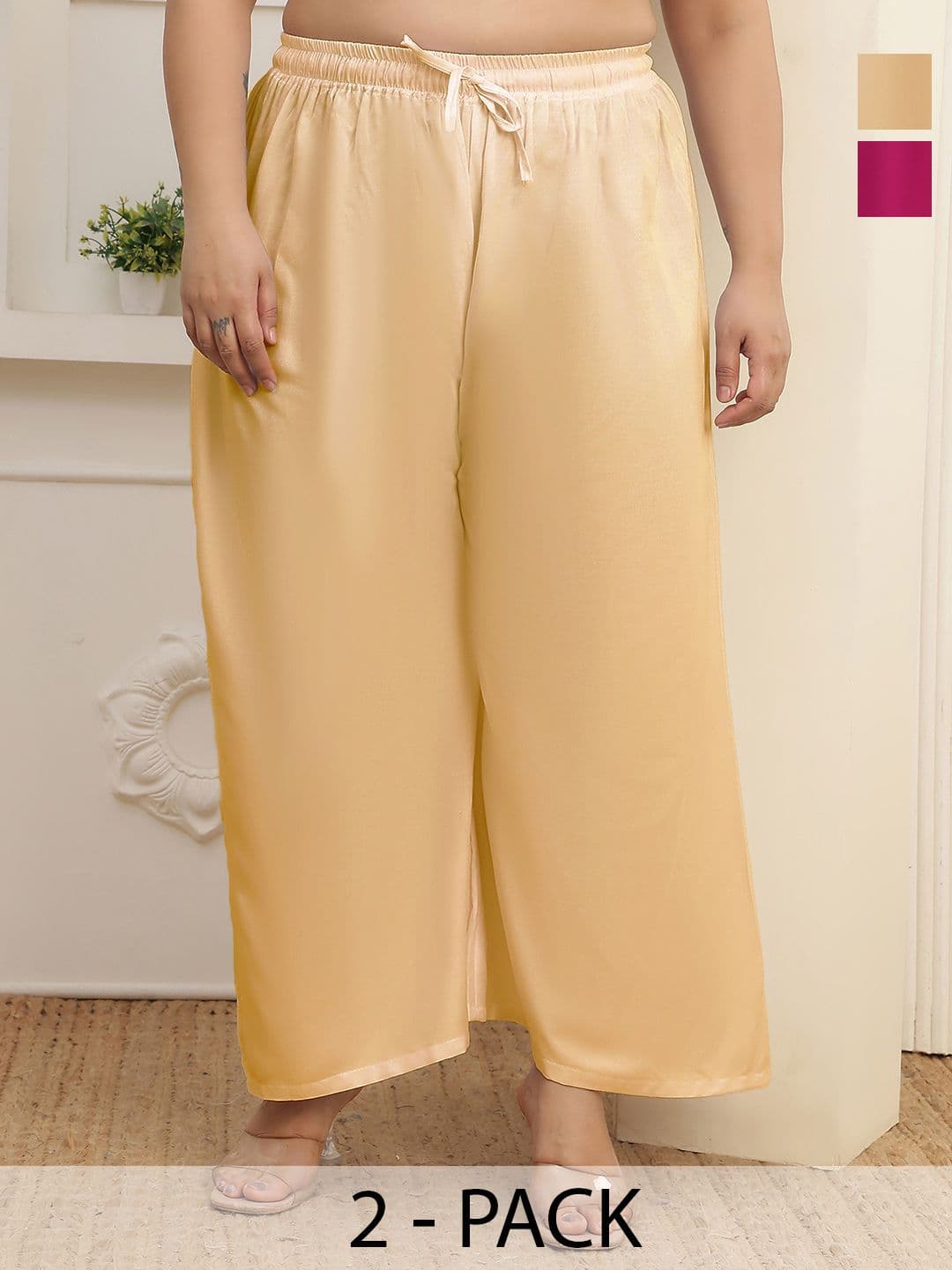 Valles365 by S.C. Women 2 Flared Ethnic Palazzos - view 1