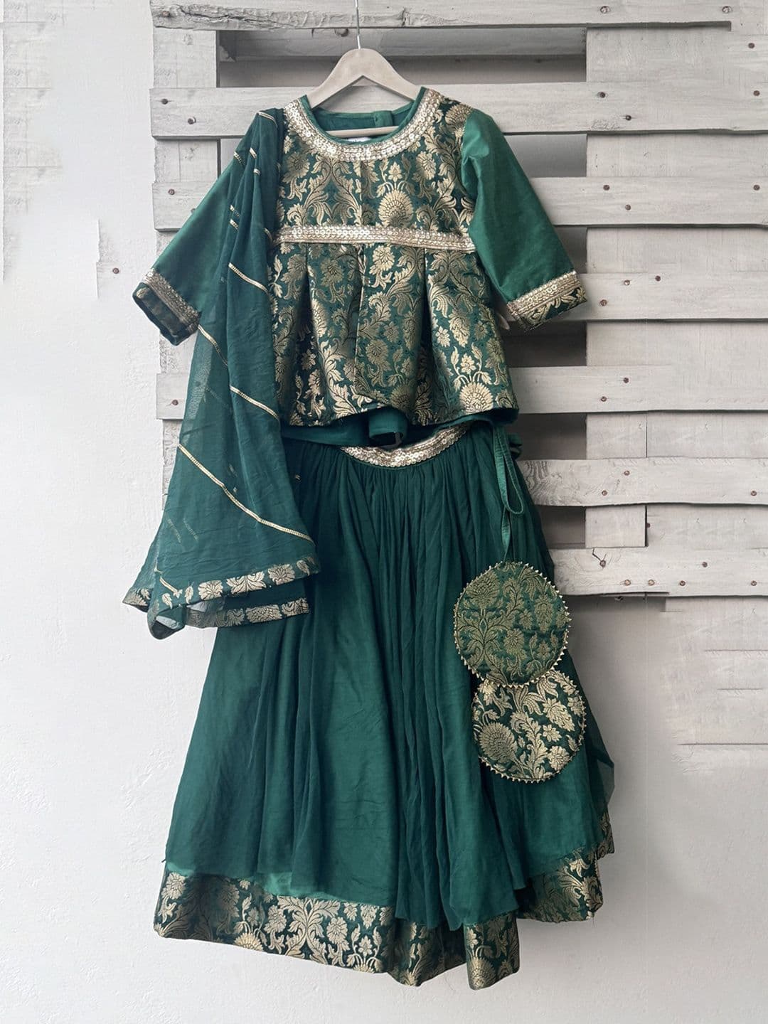 The Little Tales Girls Embellished Ready to Wear Lehenga & Blouse With Dupatta - view 1