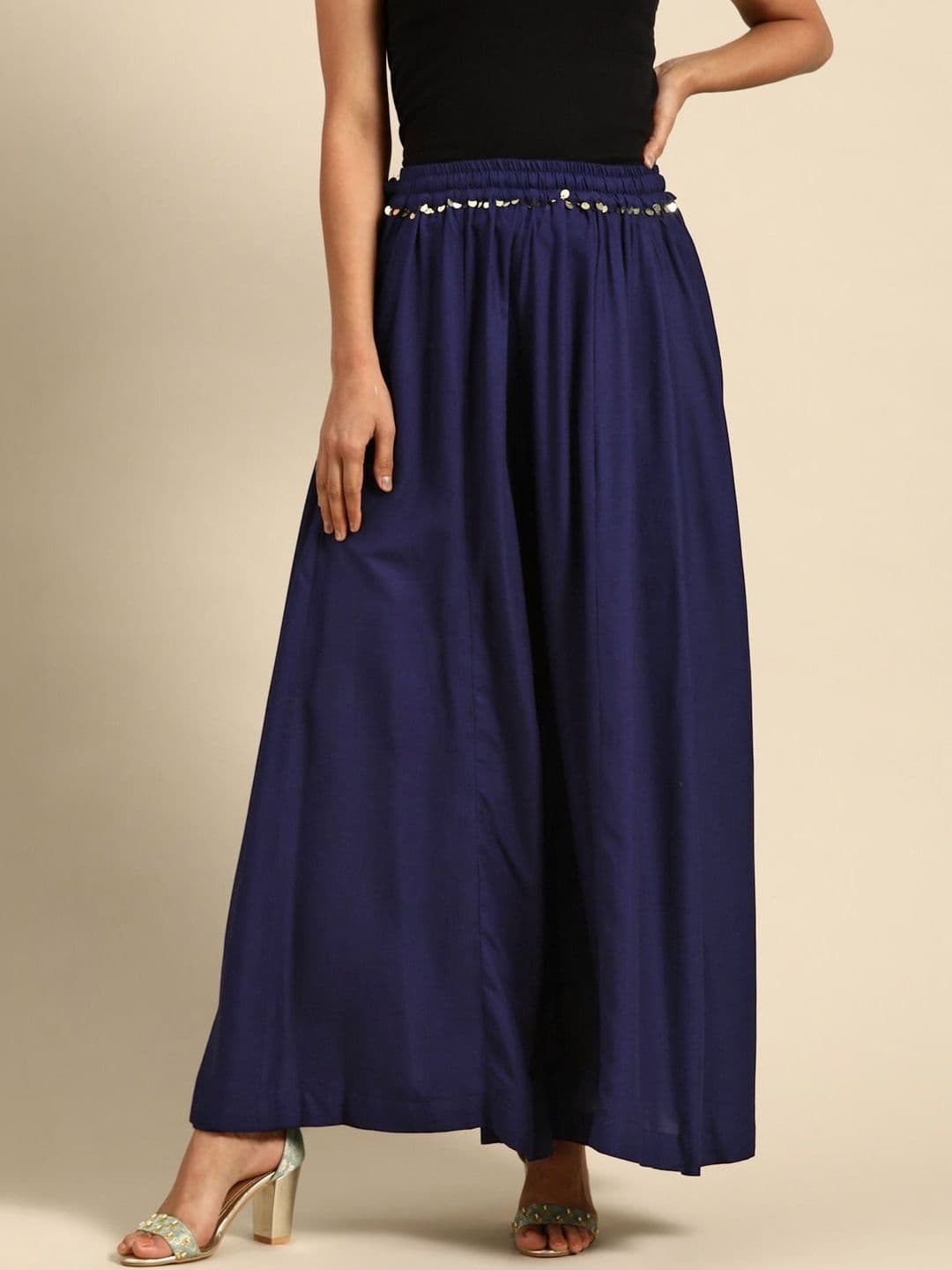 KALINI Women Embellished Ethnic Palazzos - view 1