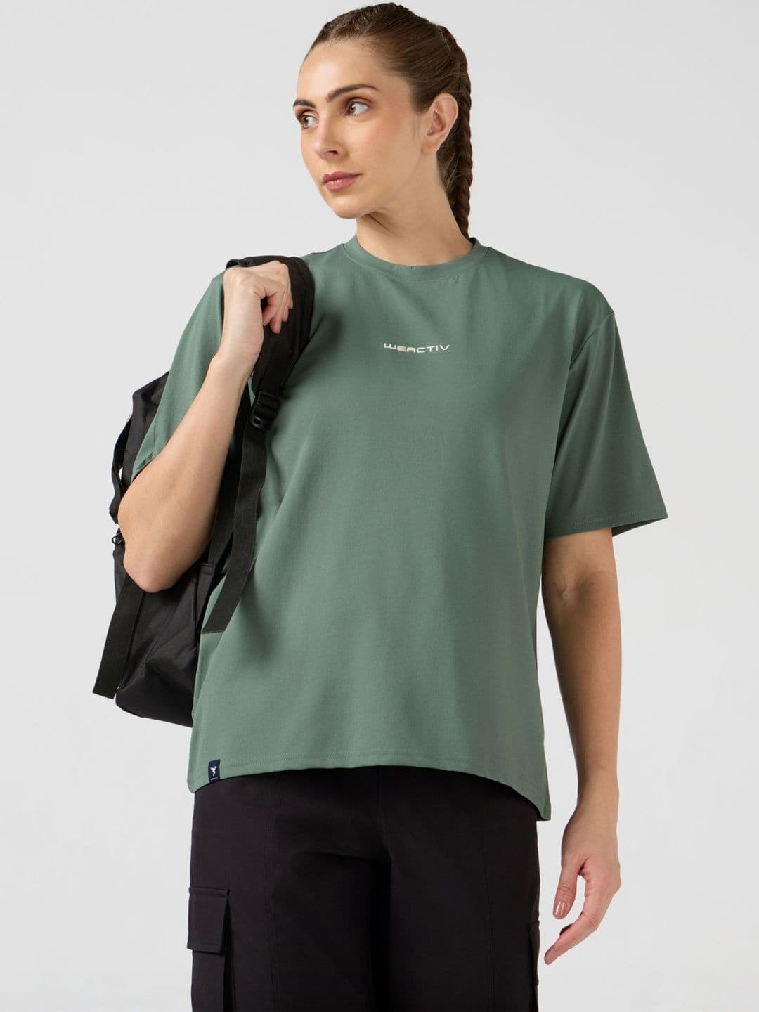 Technosport Women Brand Logo Printed Boxy T-shirt - view 1