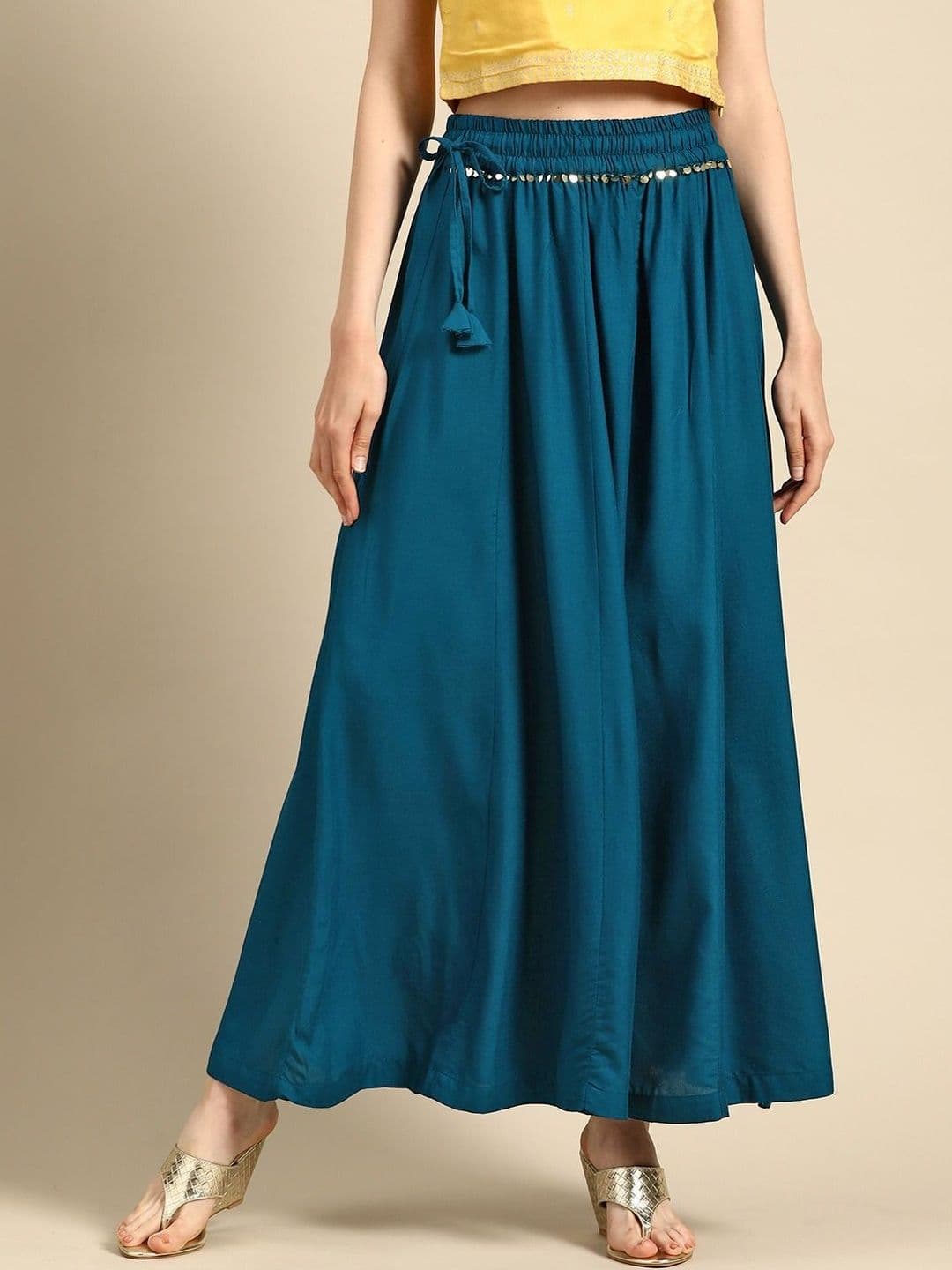 KALINI Women Embellished Ethnic Palazzos - view 1
