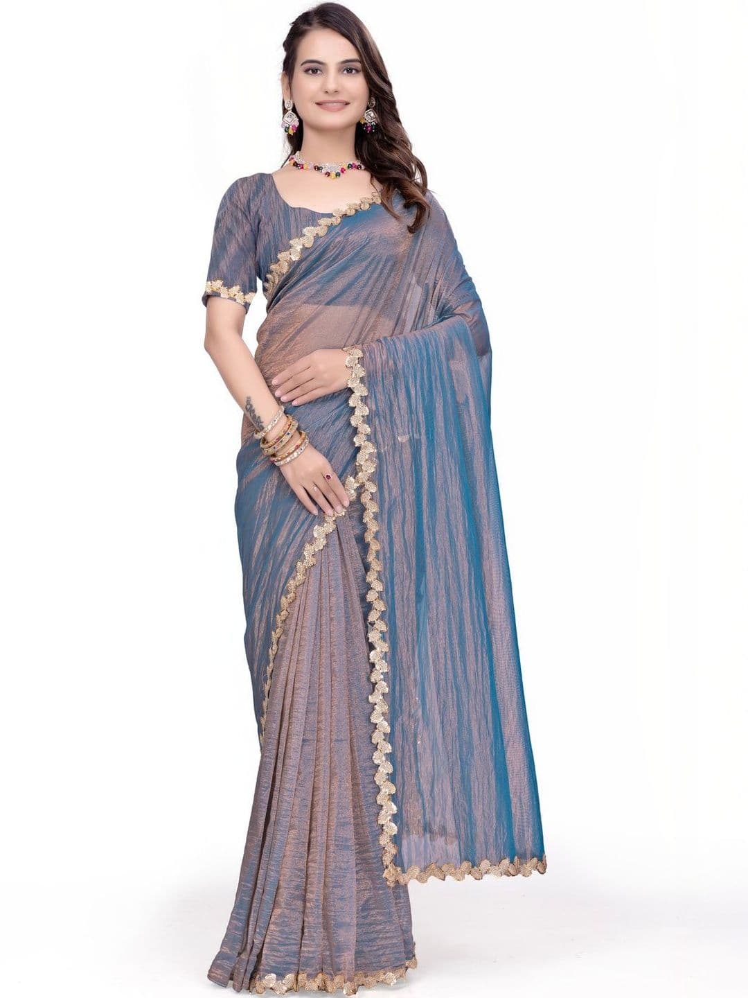 Moda Rapido Woven Design Zari Silk Blend Designer Saree - view 1