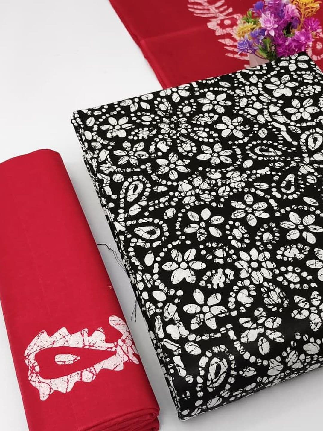 Keshar Printed Pure Cotton Unstitched Dress Material - view 1