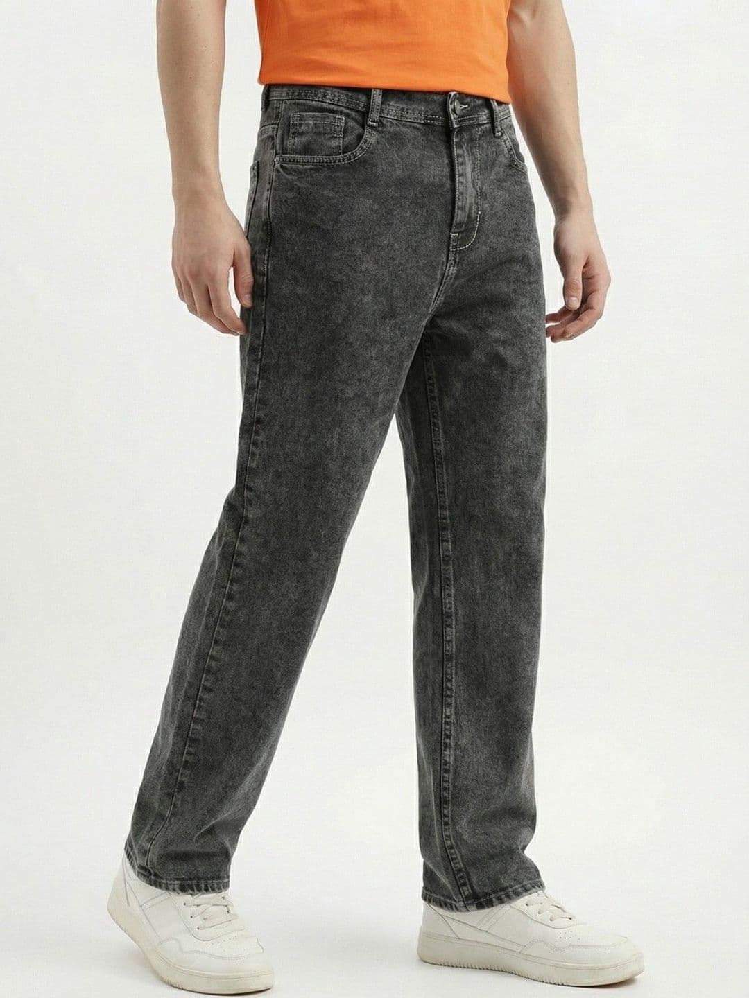 HERE&NOW Men Regular Fit Mid-Rise Light Fade Jeans - view 1