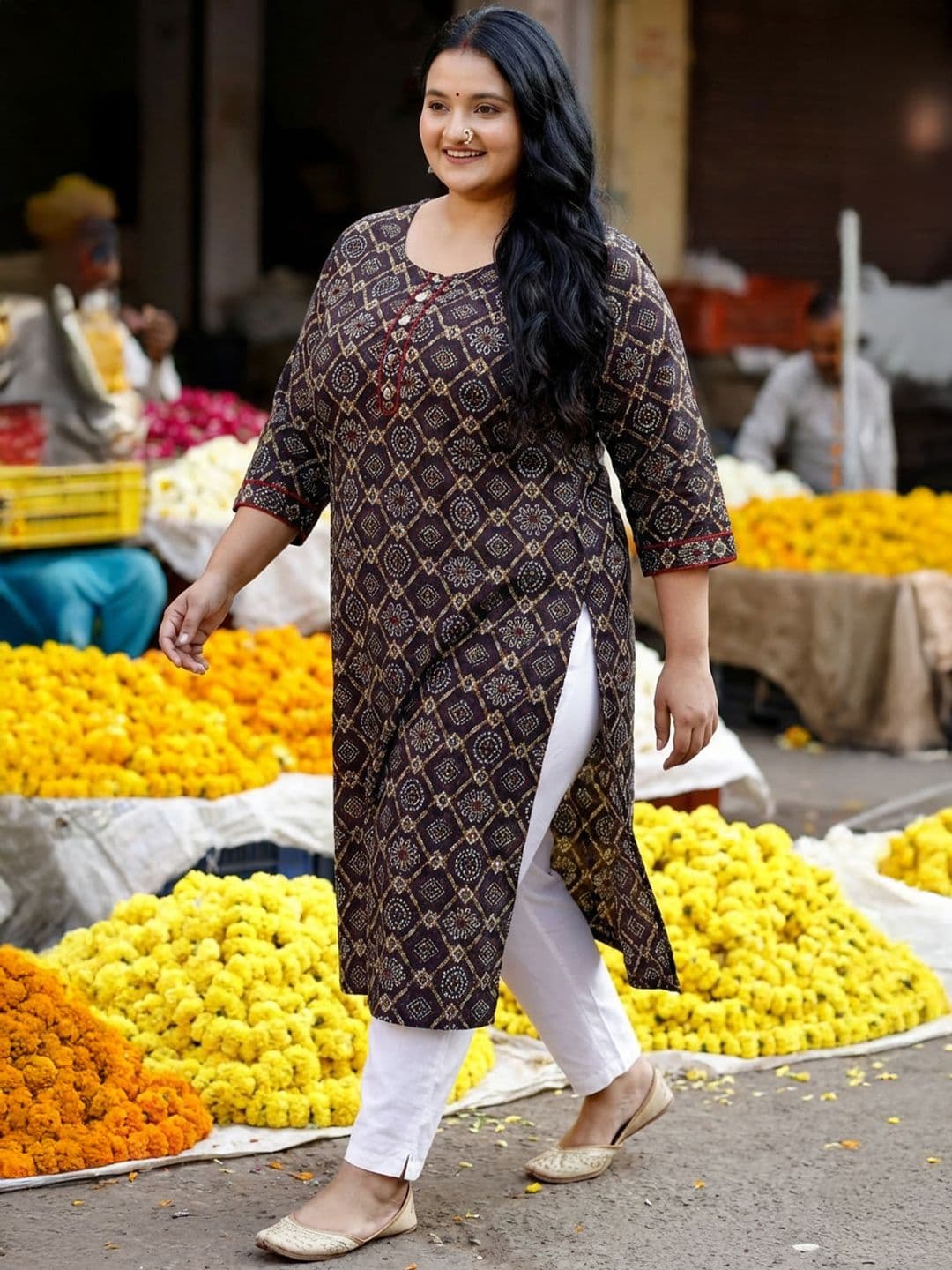 Sztori Women Floral Printed Kurta - view 1