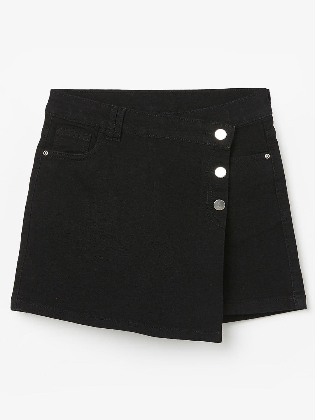 Fame Forever by Lifestyle Girls Cotton Blend Above Knee A-Line Skirt - view 1