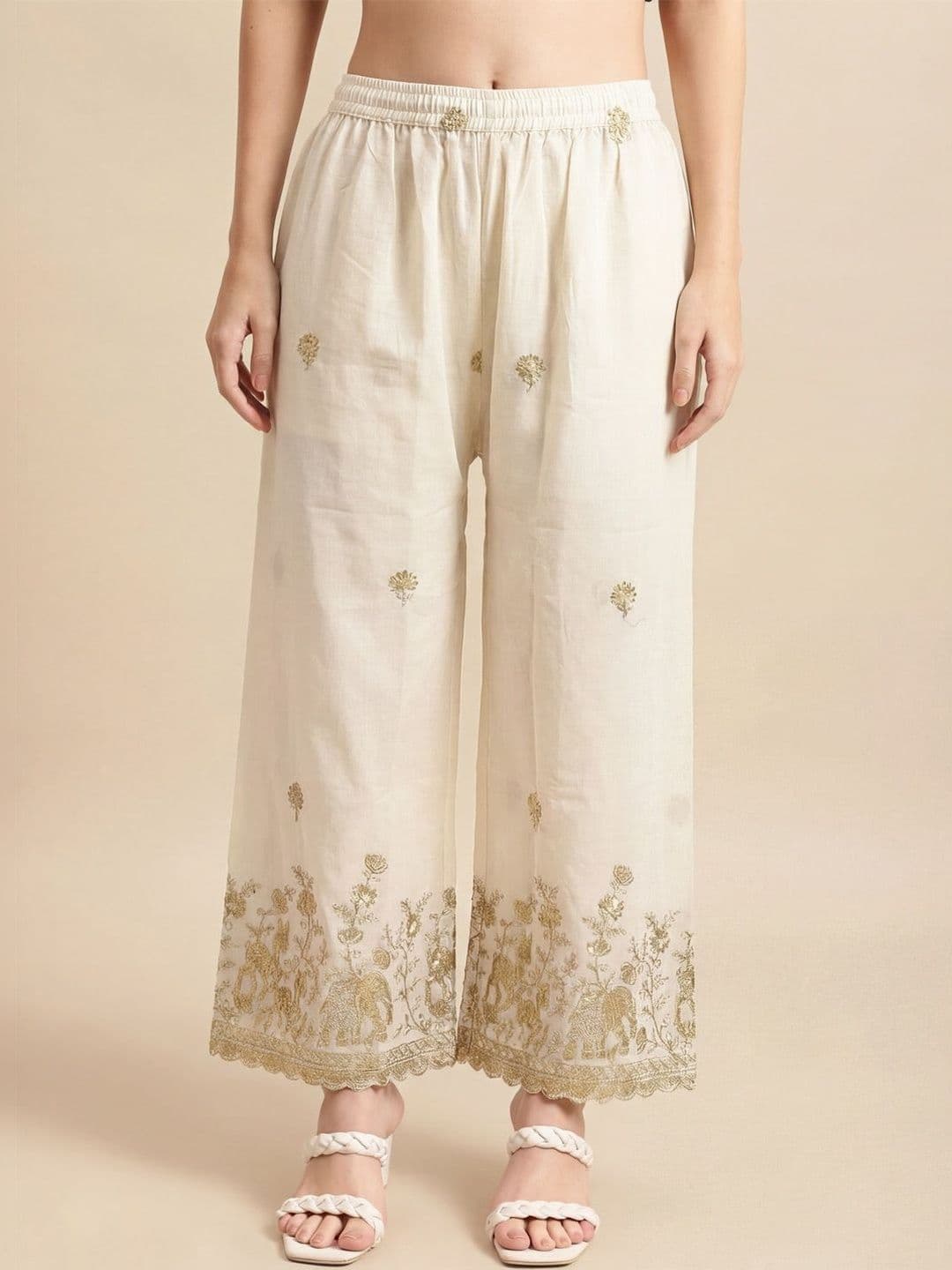 Clora Creation Women Ethnic Motifs Embroidered Ethnic Palazzos - view 1