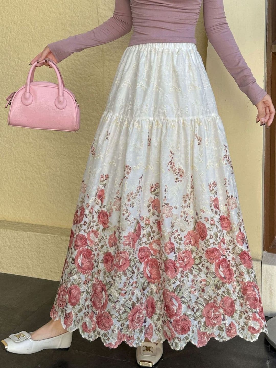 StyleCast x Revolte Women Floral Maxi Tiered Skirt - view 1