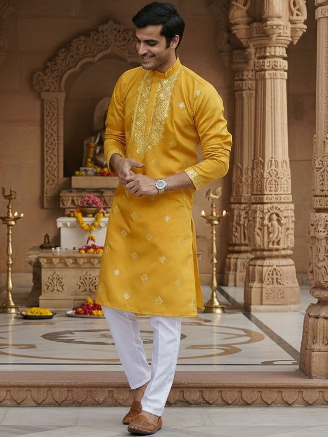 RANGRAAG Men Ethnic Motifs Printed Kurta - view 1
