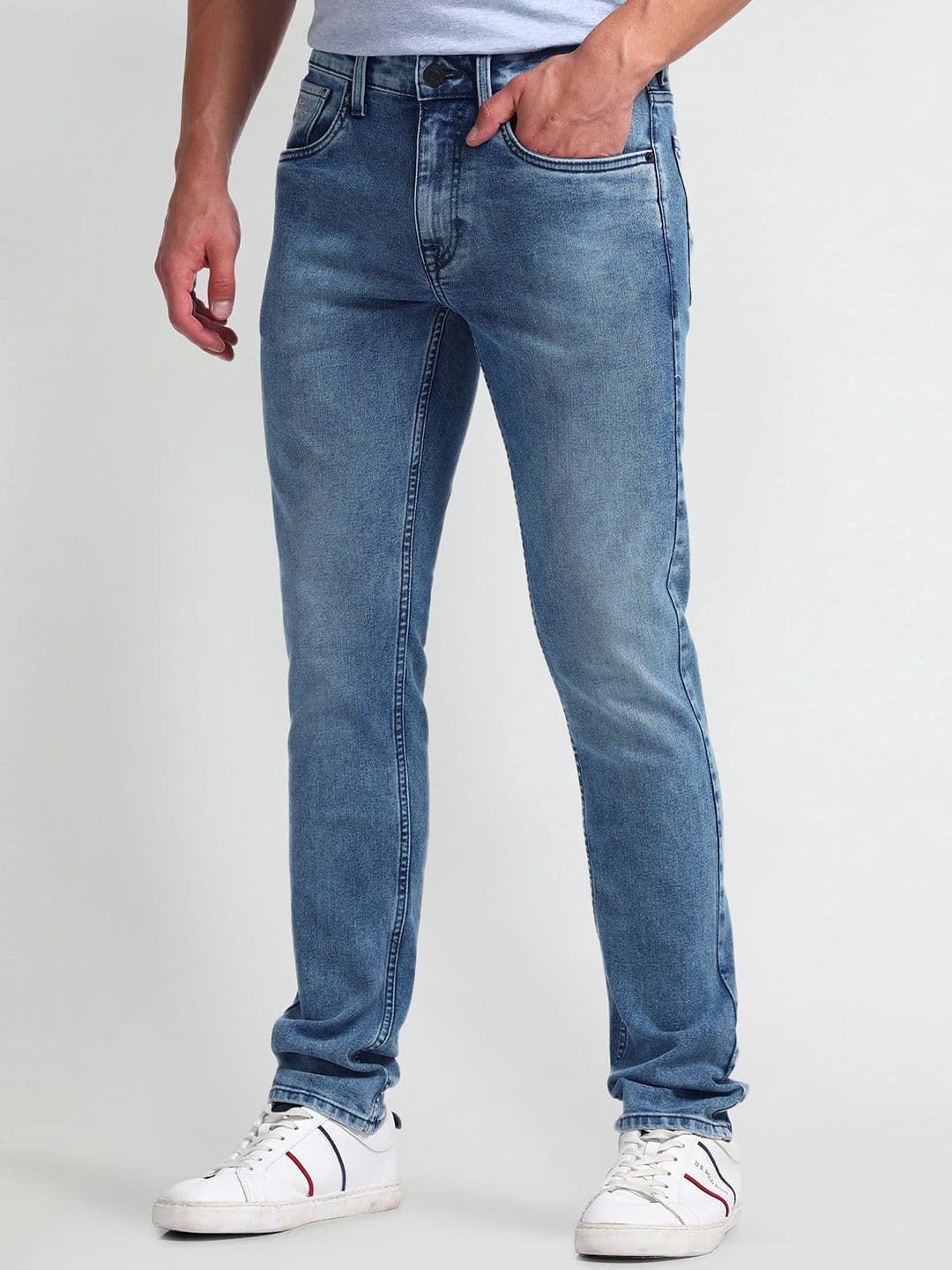 U.S. Polo Assn. Denim Co. Men Regallo Skinny Fit Heavy Fade Stretchable Jeans