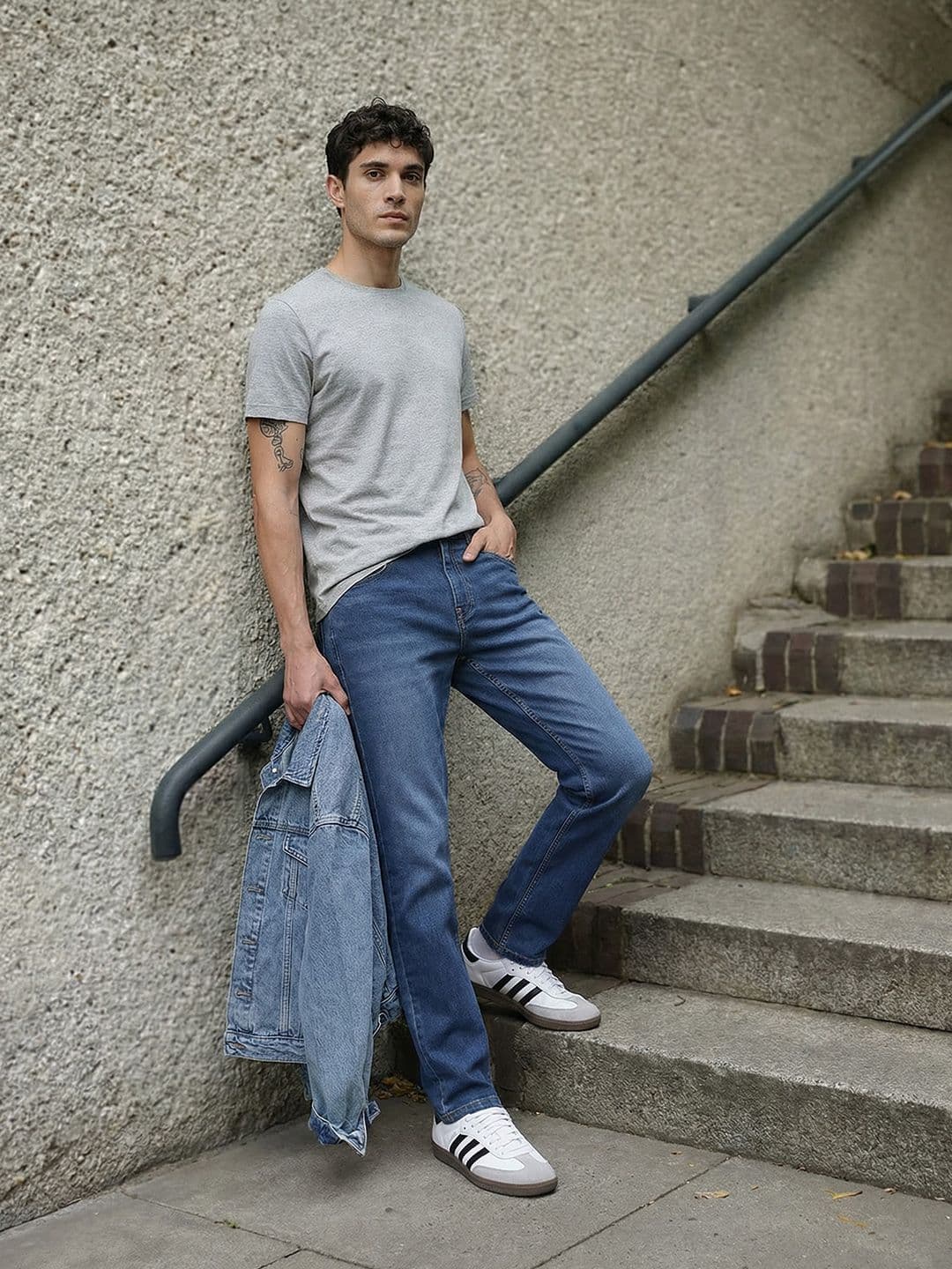 The Roadster Life Co. Men Mid-Rise Light Fade Slim Fit Stretchable Jeans - view 1