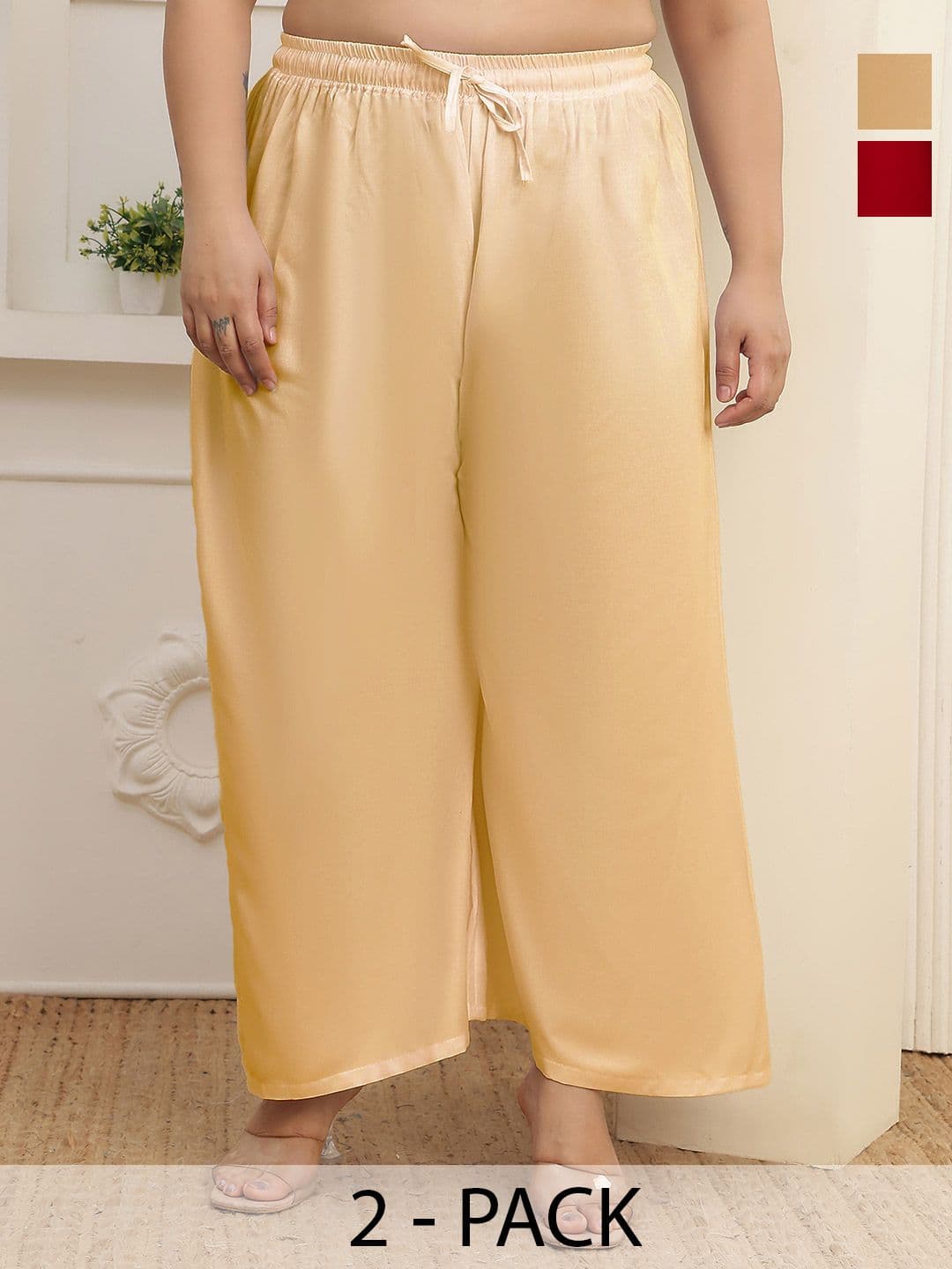 Valles365 by S.C. Women 2 Flared Ethnic Palazzos - view 1