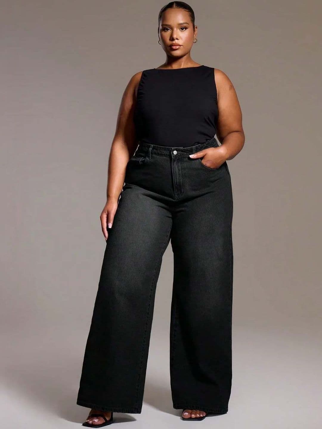 CURVE BY KOTTY Women Wide Fit Denim Jeans - view 1