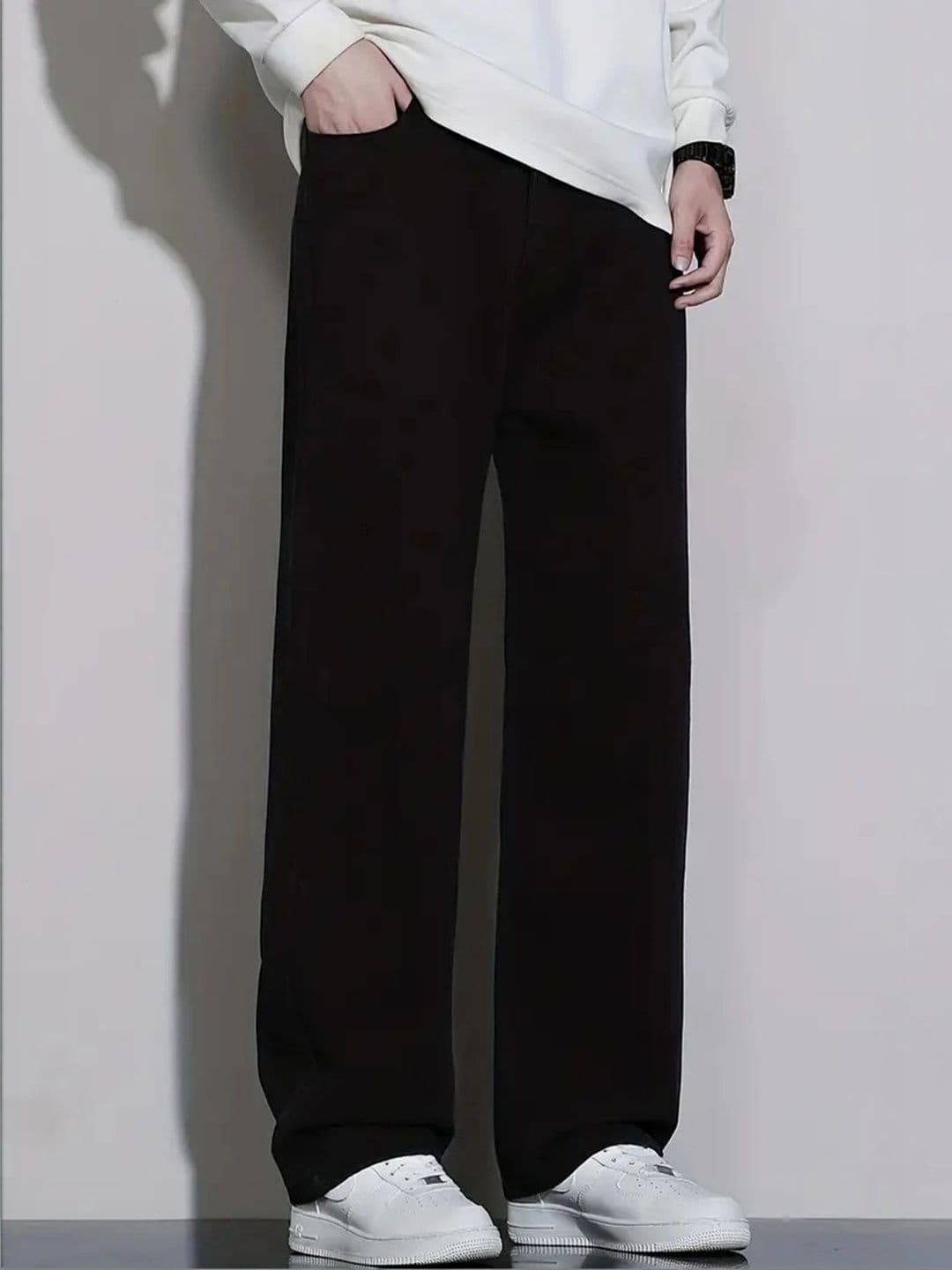 BREXX Men Comfort Wide Leg Mid-Rise Stretchable Jeans - view 1