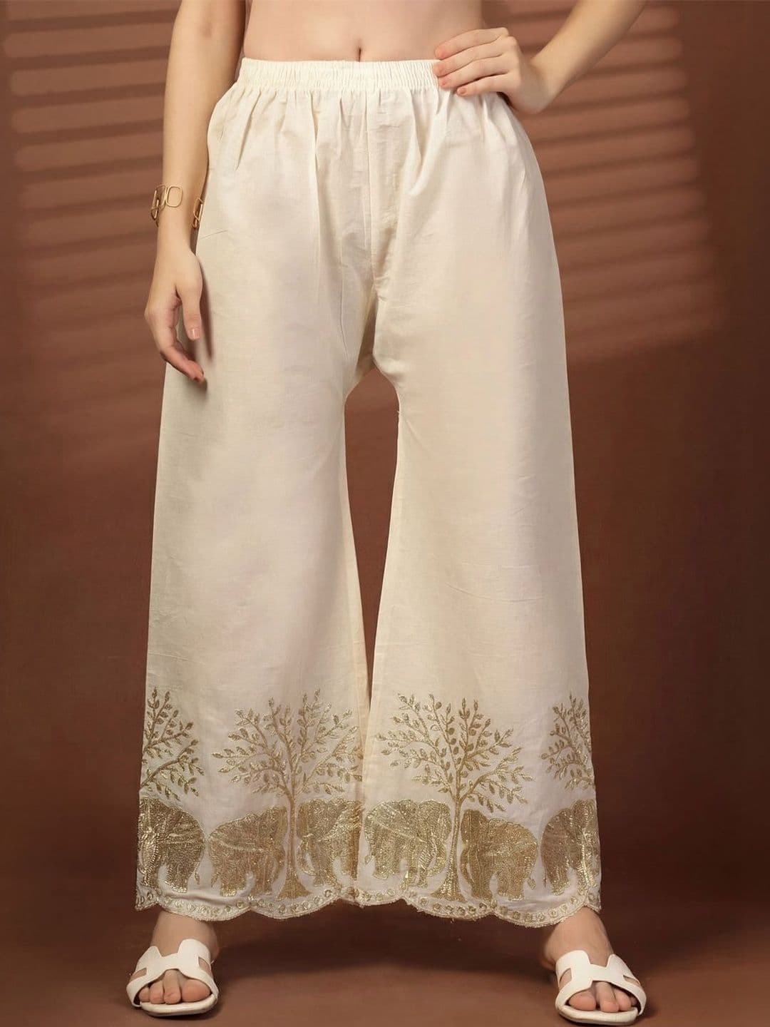 Clora Creation Women Ethnic Motifs Embroidered Ethnic Palazzos - view 1