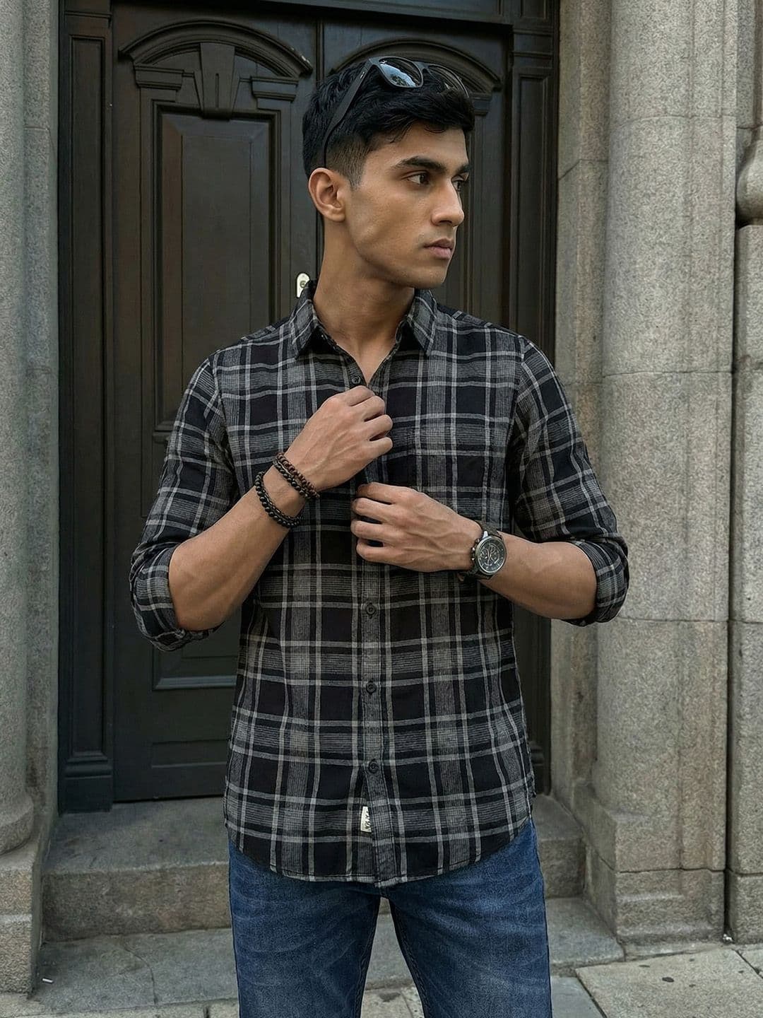 Roadster Men Black Checked Casual Shirt - view 1