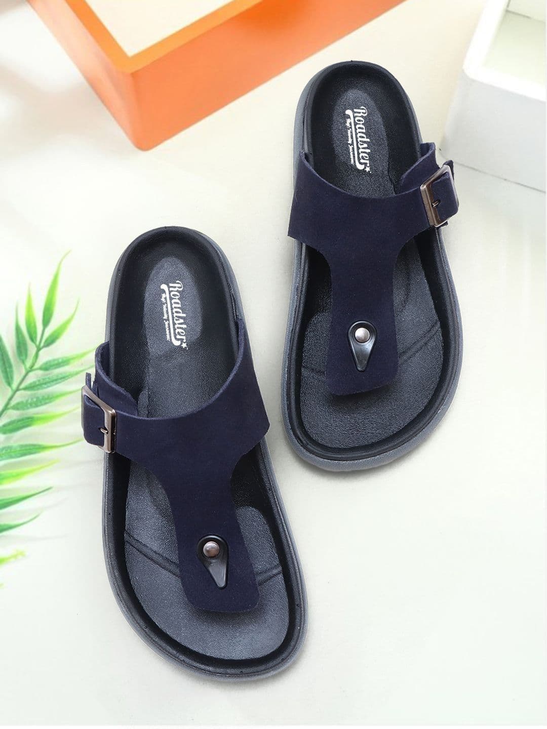 The Roadster Lifestyle Co Men Leather Slip-On Comfort Sandals - view 1
