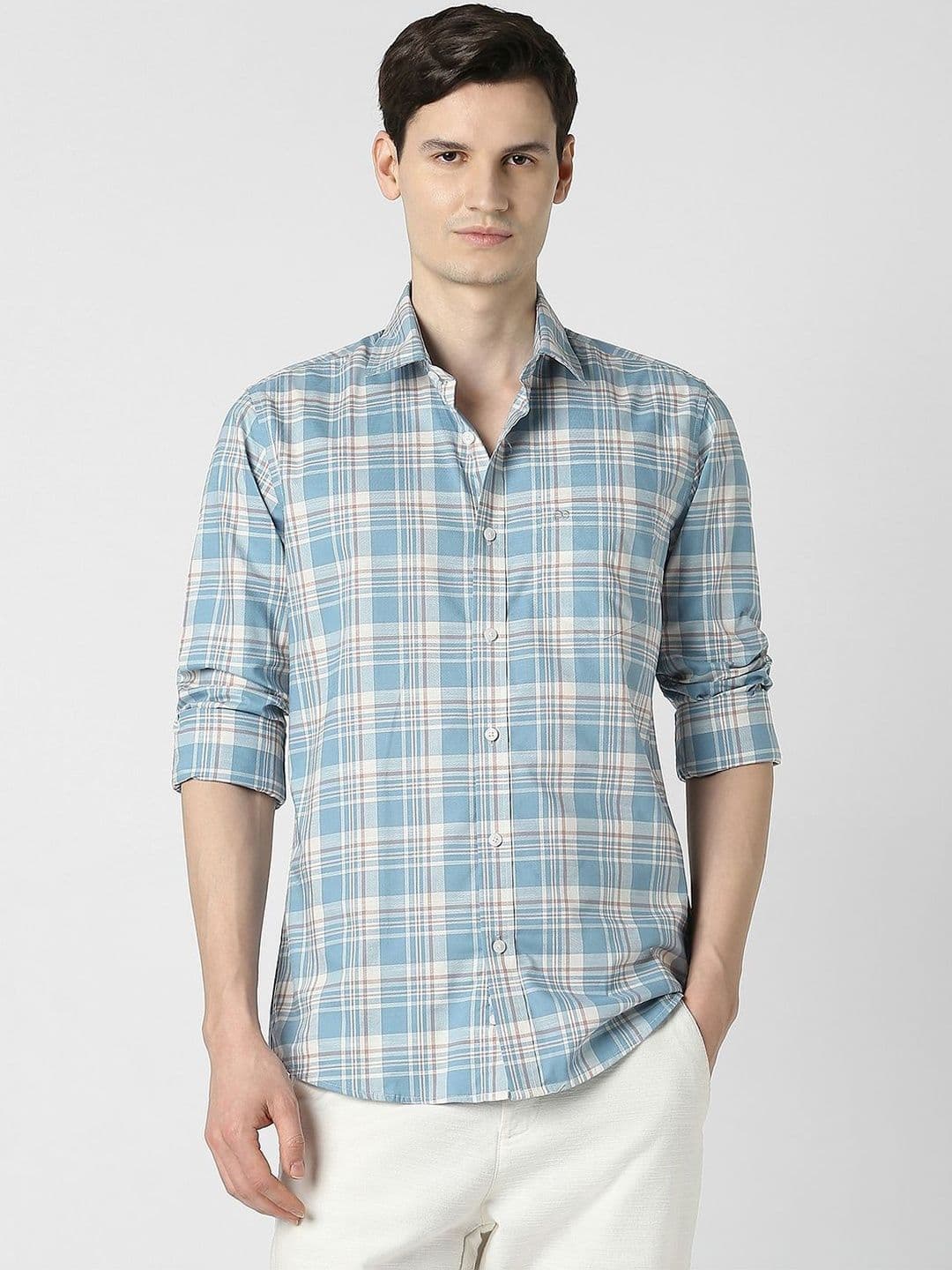 Peter England Casuals Men Slim Fit Checked Shirt - view 1