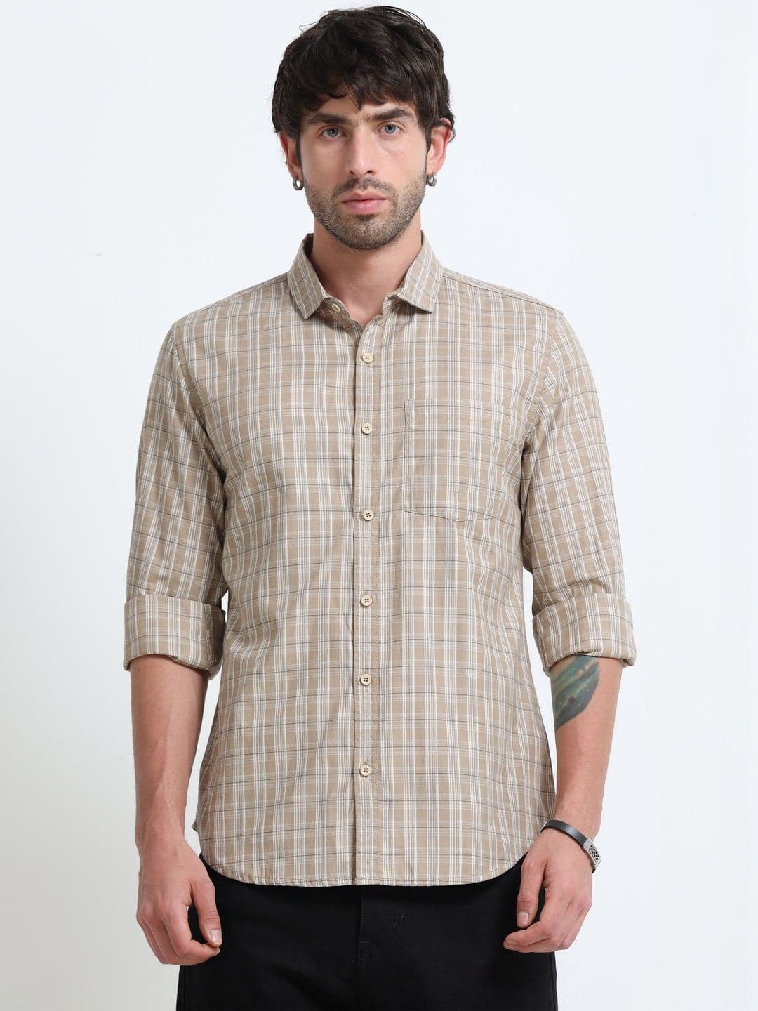 Mast & Harbour Men Checked Casual Shirt - view 1