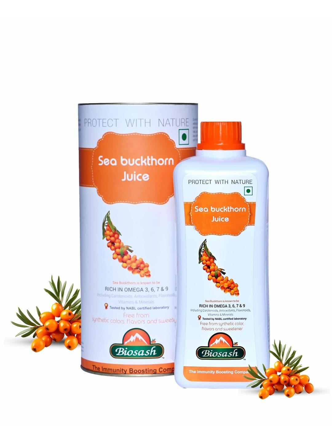 BIOSASH Sea Buckthorn Juice with omega acids for Liver & Pancreas Health-250ml - view 1