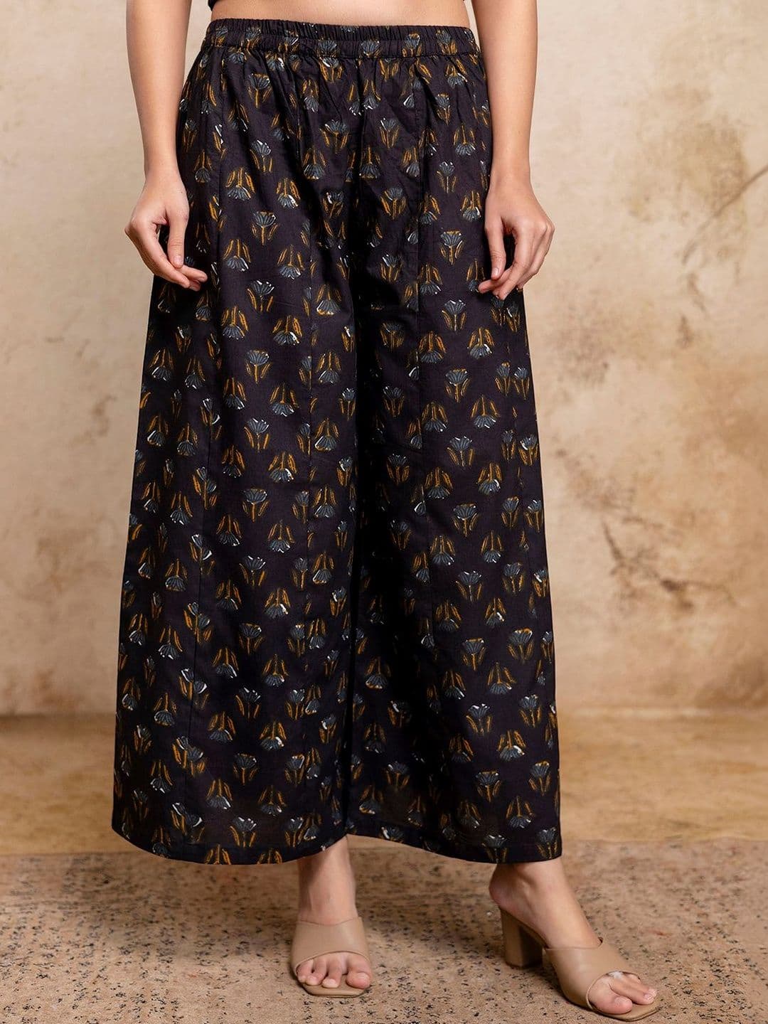 FERANOID Women Ethnic Motifs Printed Knitted Ethnic Palazzos - view 1