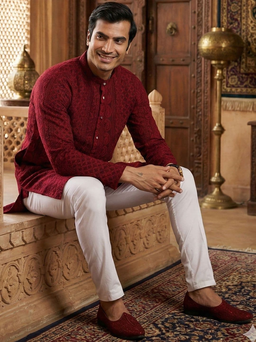 RANGRAAG Men Ethnic Motifs Kurta - view 1