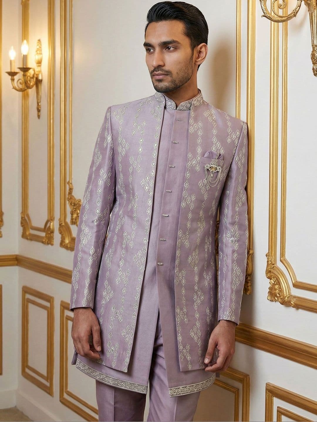 Jompers Embroidered Indo Western with Trousers