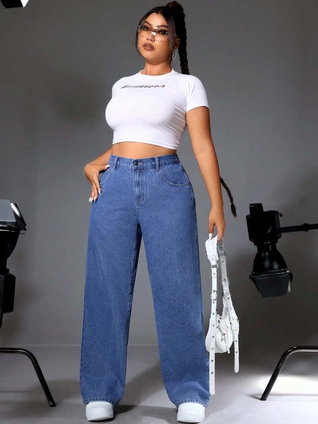 Stylecast X Kotty Women Comfort Straight Wide Fit Denim Jeans - view 1