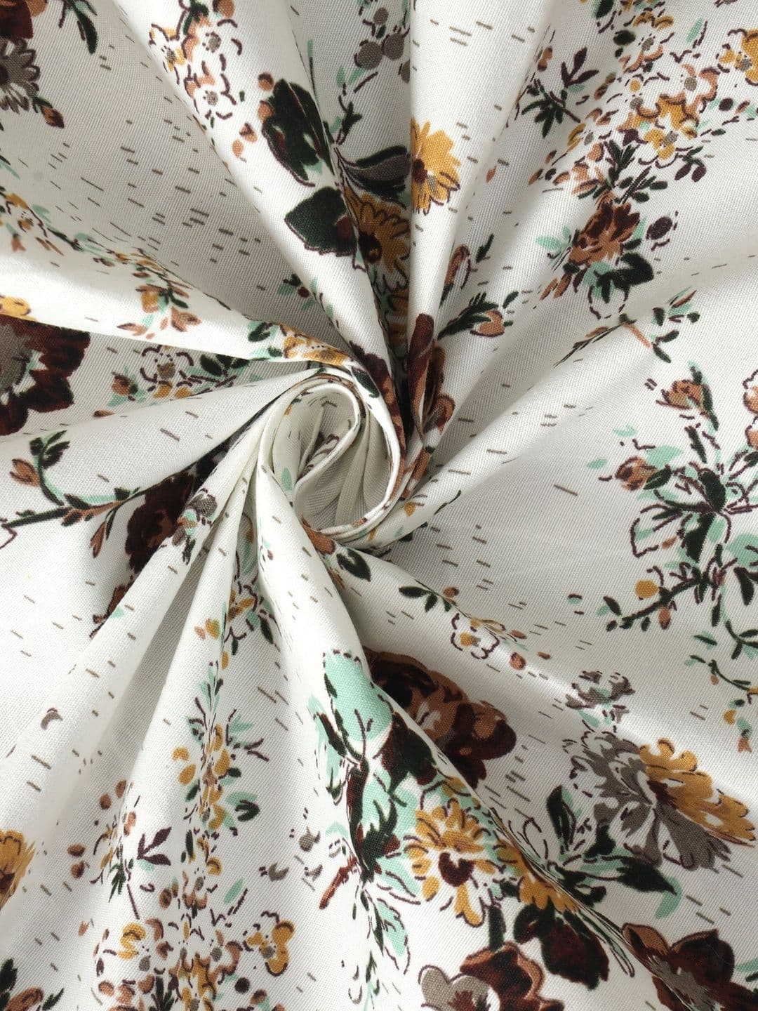 DECENT HOME Off White Floral Queen Bedsheet with 2 Pillow Covers - view 1