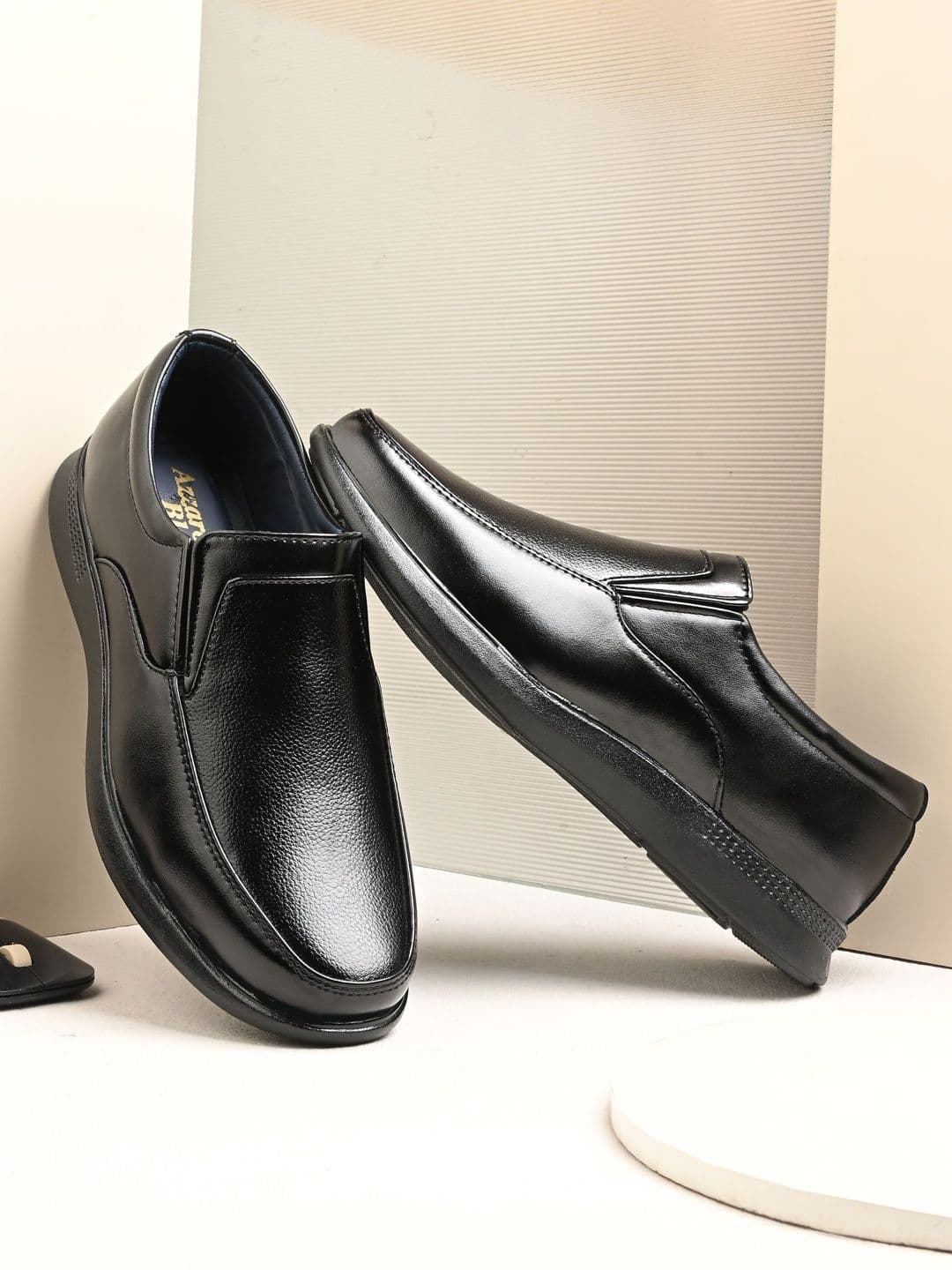 Azzaro Black Men Formal Slip-Ons - view 1