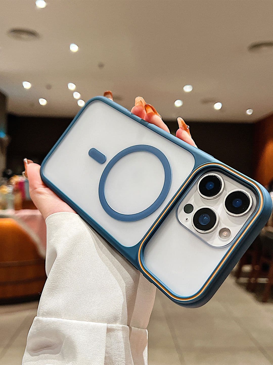 Luxury Kase Solid Printed iPhone 15 Pro Back Case Mobile Accessories