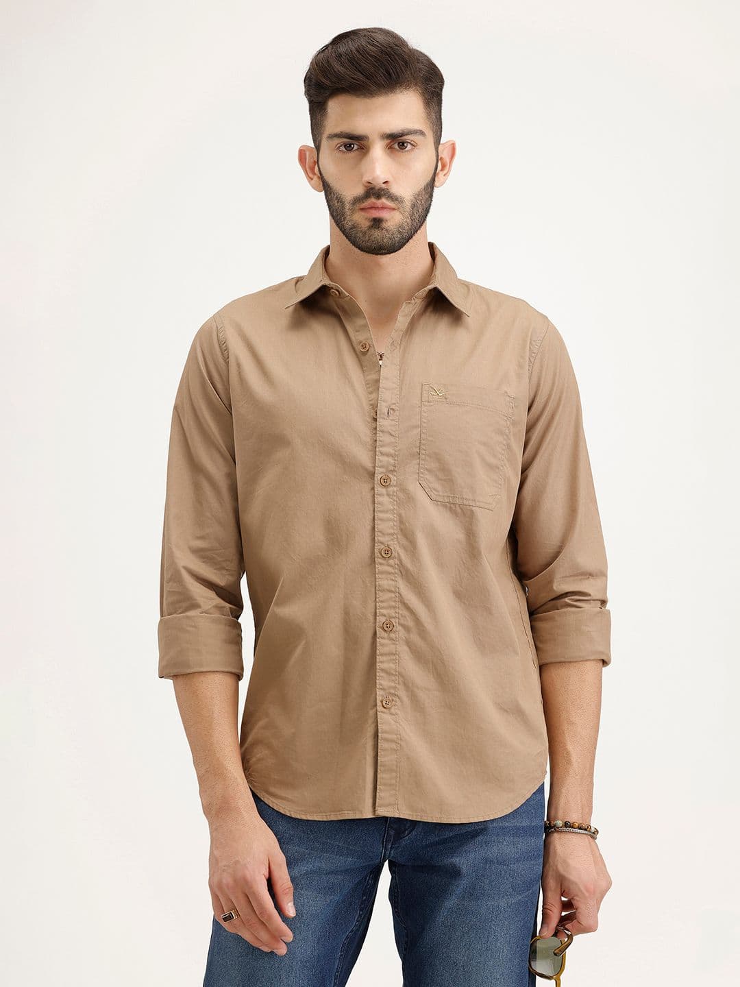 WROGN Slim Fit Pure Cotton Casual Shirt - view 1