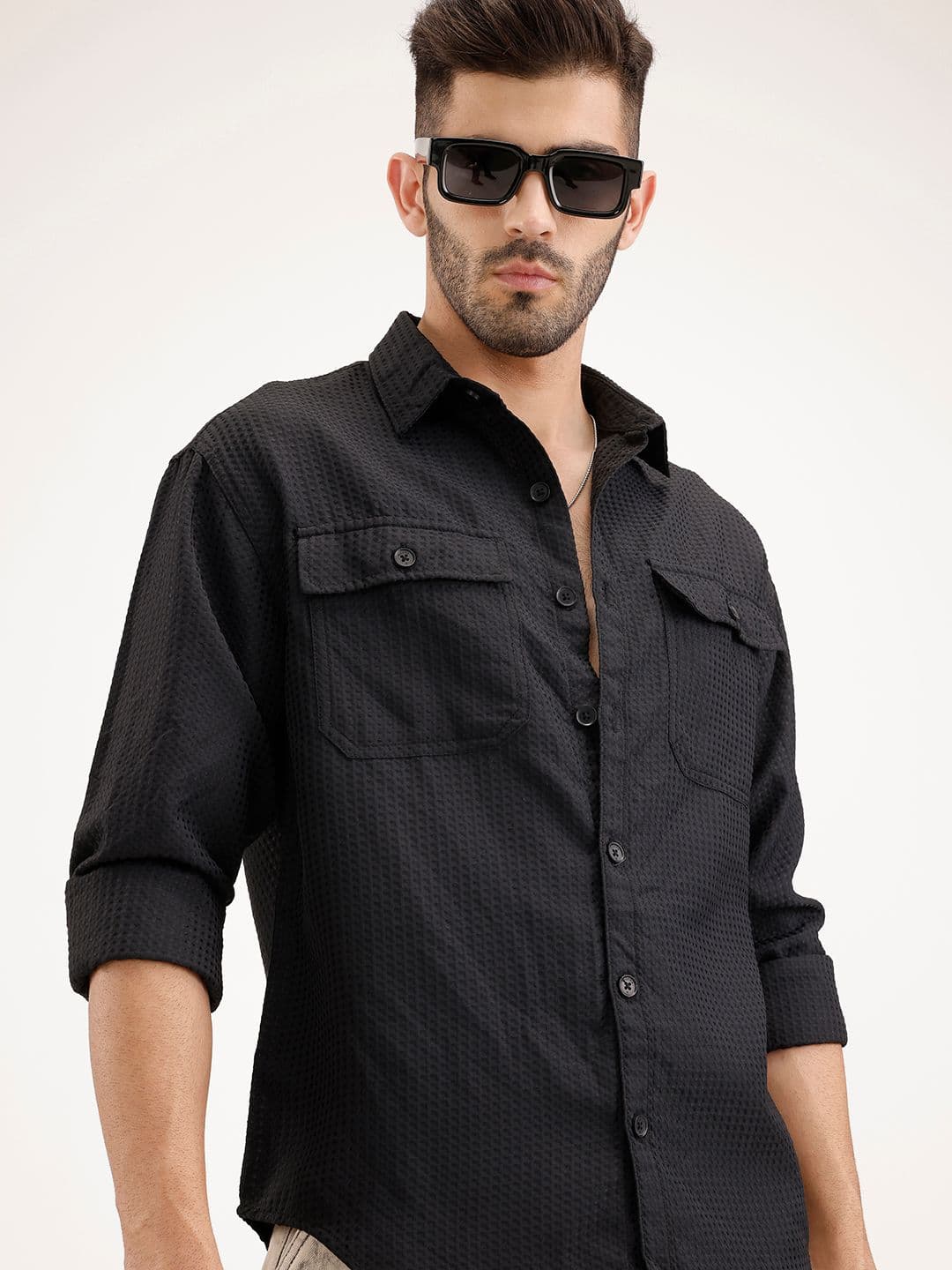 WROGN Oversized Self Designed Casual Shirt - view 1