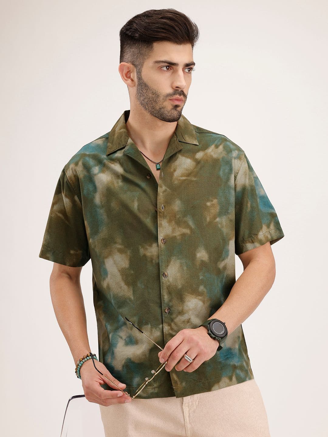 WROGN Relaxed Fit Abstract Printed Drop-Shoulder Sleeves Casual Shirt - view 1