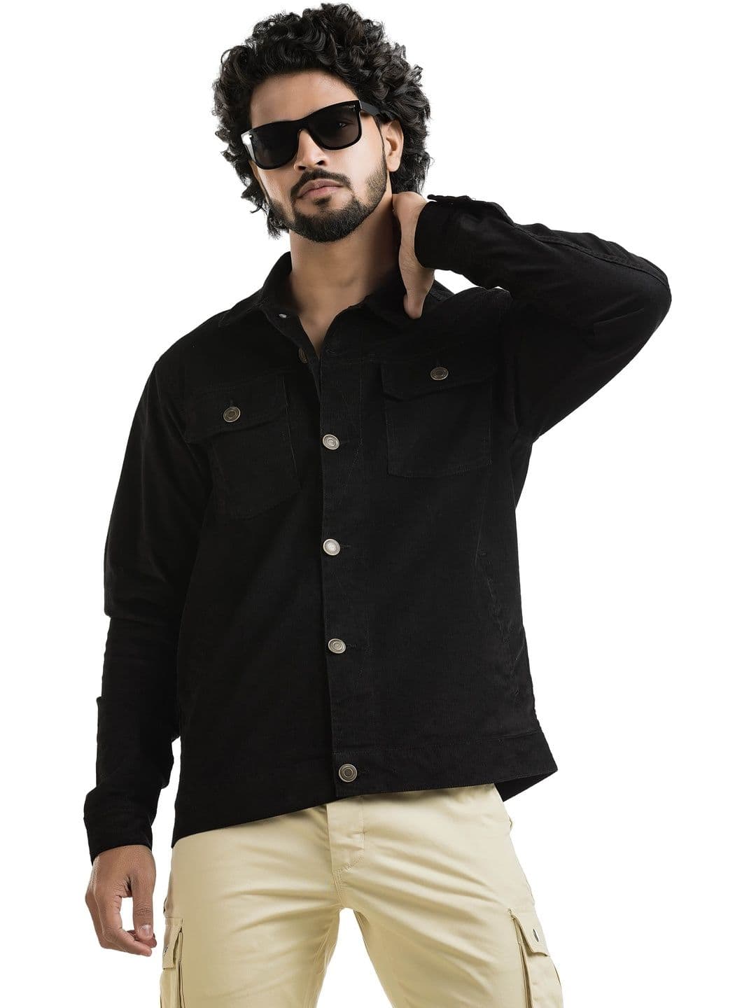 BELANO Men Corduroy Bomber Jacket