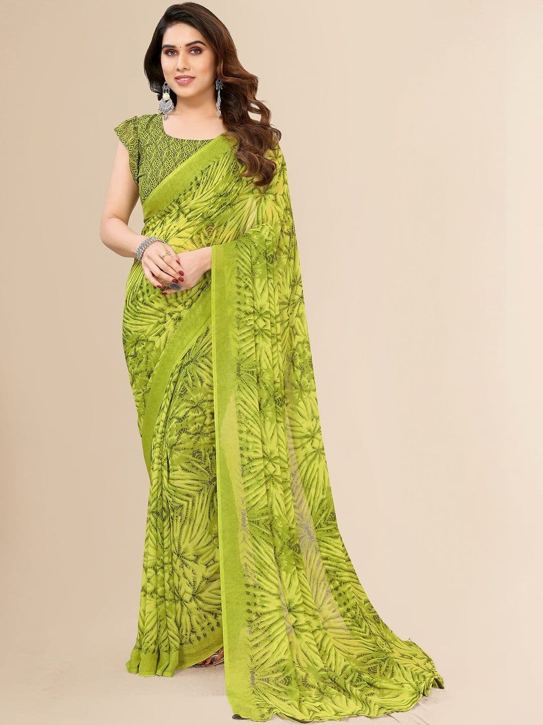 ANAND SAREES Poly Georgette Designer Saree - view 1