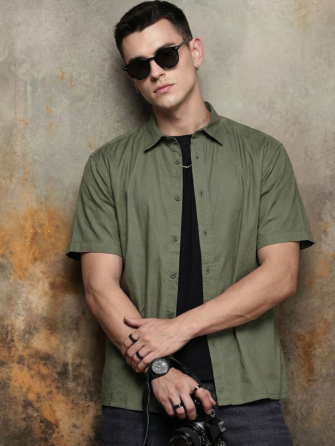 The Roadster Life Co. Cotton Embroidered Detailed Relaxed Casual Shirt - view 1