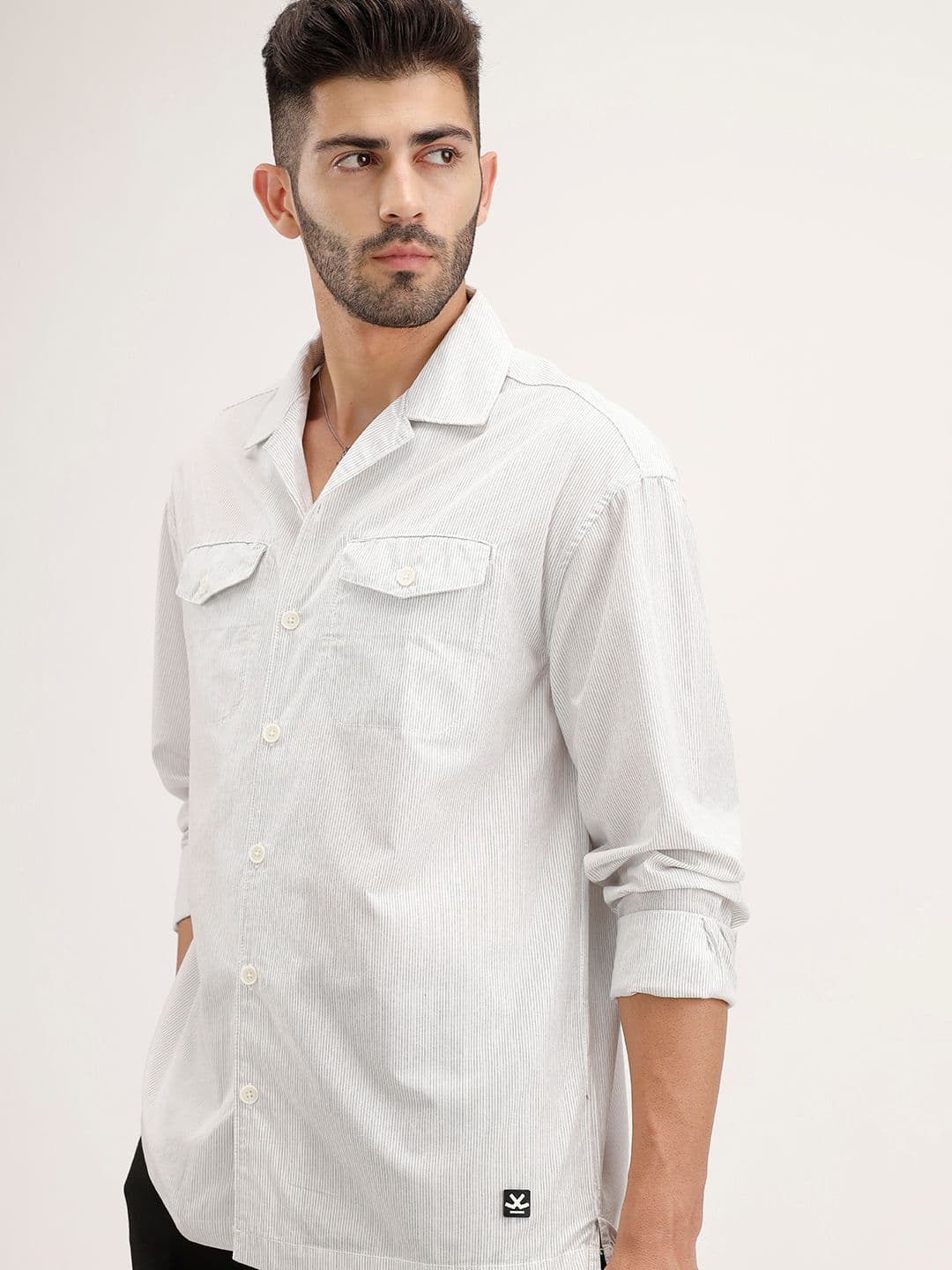 WROGN Oversized Fit Striped Casual Shirt - view 1