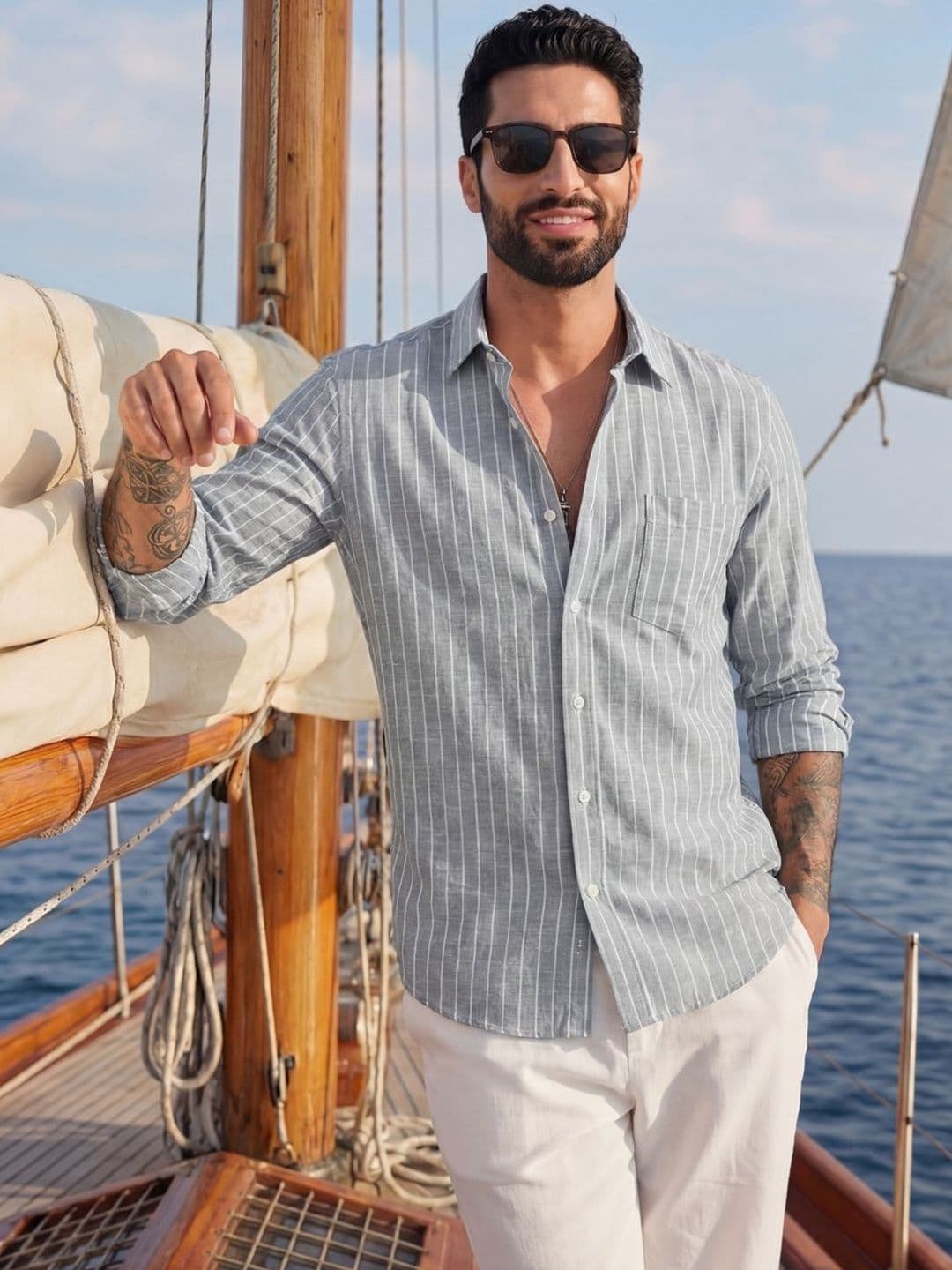 Urban Scissors Men Comfort Striped Casual Shirt - view 1