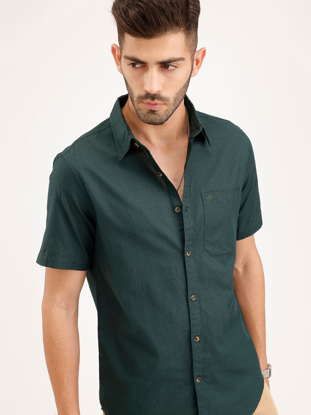 WROGN Short Sleeves Pure Cotton Casual Shirt - view 1
