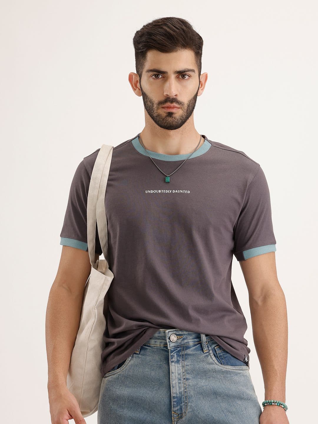 WROGN Pure Cotton Slim Fit T-shirt - view 1