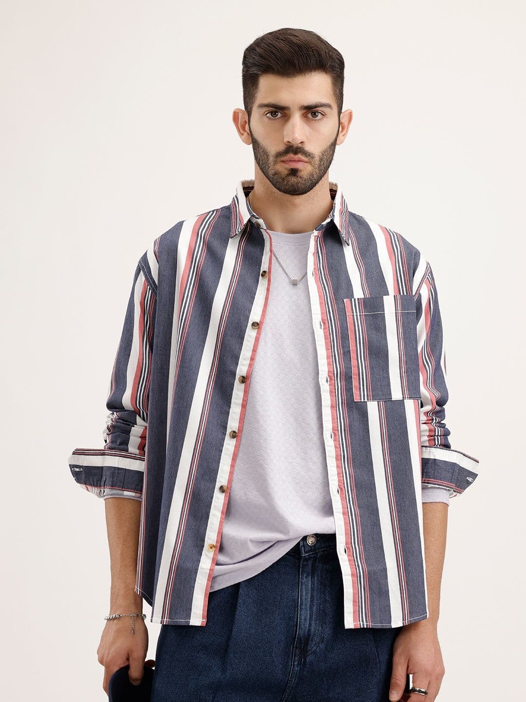 WROGN Men Striped Casual Shirt - view 1