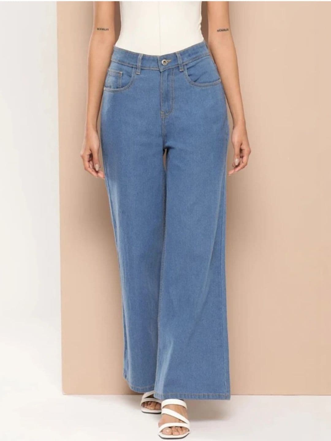 Belvog Women Wide Leg High-Rise Stretchable Jeans - view 1