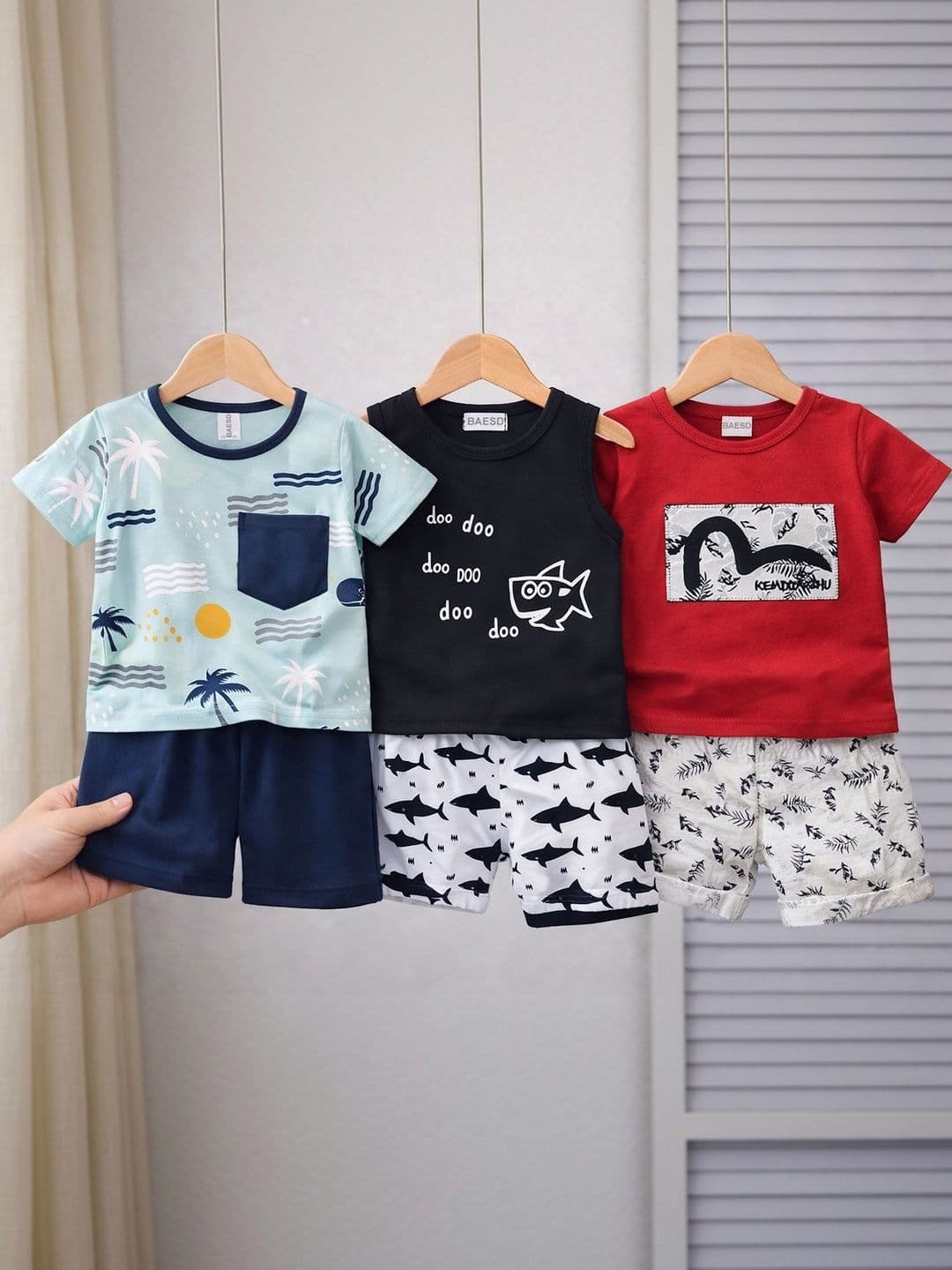 BAESD Unisex Kids Printed T-shirt with Shorts - view 1