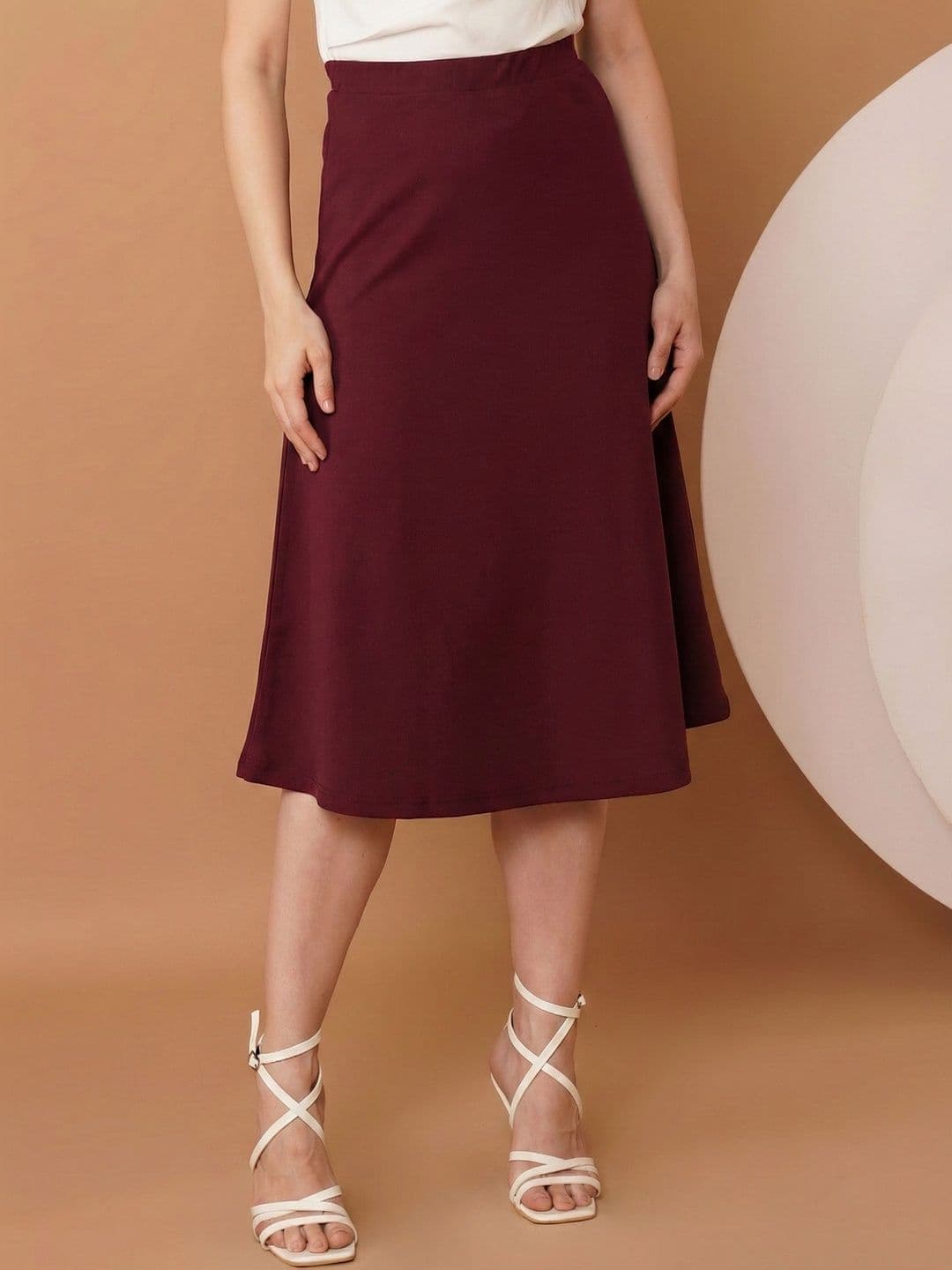 Chemistry Women Scuba Midi A-Line Skirt - view 1